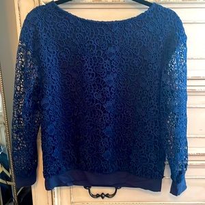 Alice Olivia blue top. XS.